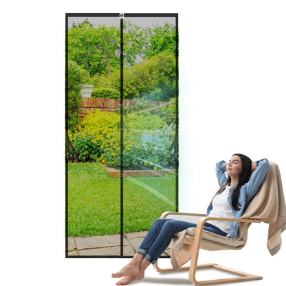 SOLODOTO Magnetic Screen Door For 36" x 82" Door– Military-Grade Fiberglass Screen Door Mesh, 10X More Durable, 4X Stronger Door Screen Magnetic Closure, 2X Stronger 3M Adhesive, Hands-Free, Bug-Proof
