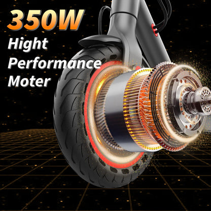 Electric Scooter Adults, Powerful 350W E-Scooter, Max 19 Mph & 15-19 Miles Range Scooters, Folding Scooters with 8.5" Solid Tires, Commuting Scooter Kick Scooter with APP Control (JS03-21Miles-350W)