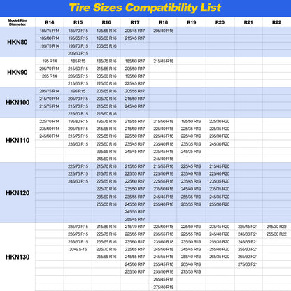 Auto Tightening Snow Chains Tire Chains For Cars Suv Pickup Trucks - Auto Tightening 1 Min Quick Fit AND Easy Installation, Reusable Universal Emergency Traction Snow Chains - Set of 2（HKN170）