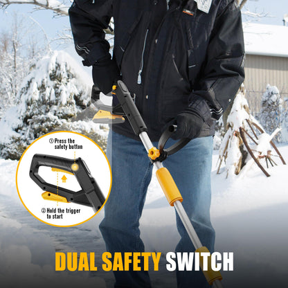 Cordless Snow Shovel Compatible with DeWalt 20V MAX Battery (Tool Only), 11" Lightweight Electric Snow Blower with 20FT Max Throw & Adjustable Handle, Snow Thrower for Driveway, Deck, Patio & Steps