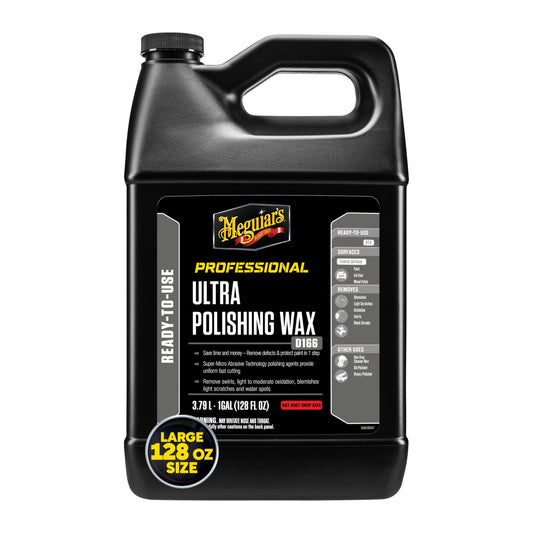 Meguiar's Professional Ultra Polishing Wax D16601 - Premium Scratch Removal, Car Polish, and Car Wax in One - One-Step Cleaner Wax that's Easy to Use - Restores Clarity and Shine, 128 Oz, 1 Gal