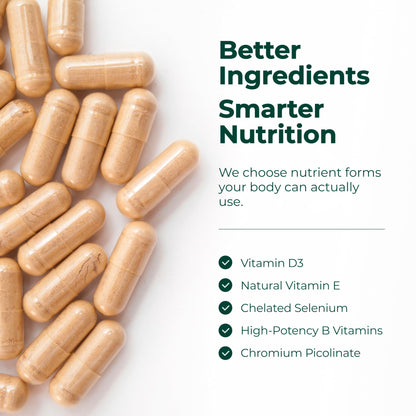 Multivitamin for Men – Essential Mens Multivitamins & Multiminerals Capsules with Vitamin B12, A, D, C, Zinc, Magnesium & More for Total Body Wellness – 20+ Key Nutrients & Vitamins for Men – 60 count