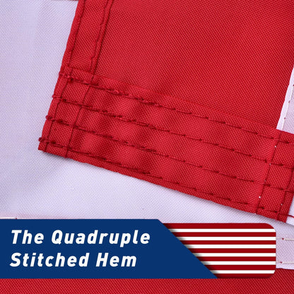 American Flags for Outside 6x10 FT- Heavy Duty Polyester US Flag with Embroidered Stars & Sewn Stripes, Brass Grommets - Vibrant Outdoor USA Flags for All Weather