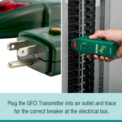 Extech CB10 Circuit Breaker Finder, Locates fuses/Breakers, Tests receptacles and GFCI Circuits