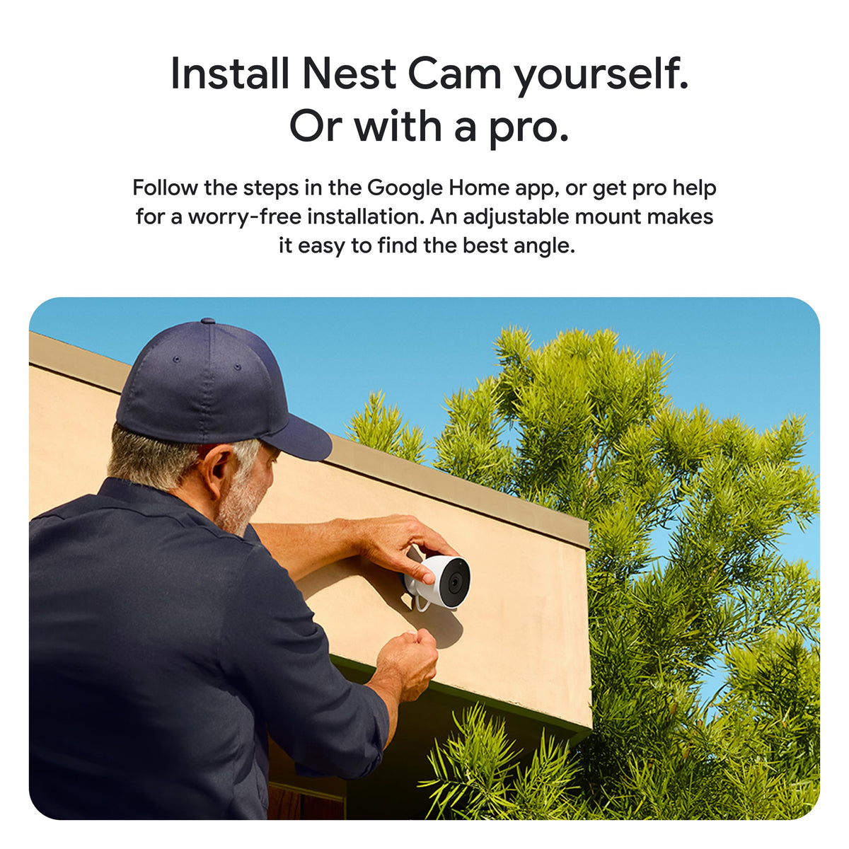Google Nest Cam Outdoor (Wired, 2nd Gen) - 2 Pack - Security Camera with 2K Video and Gemini, Night Vision, 2-Way Audio - Works with Google Home - 2025 Model - Snow
