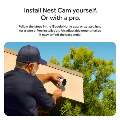 Google Nest Cam Outdoor (Wired, 2nd Gen) - 2 Pack - Security Camera with 2K Video and Gemini, Night Vision, 2-Way Audio - Works with Google Home - 2025 Model - Snow