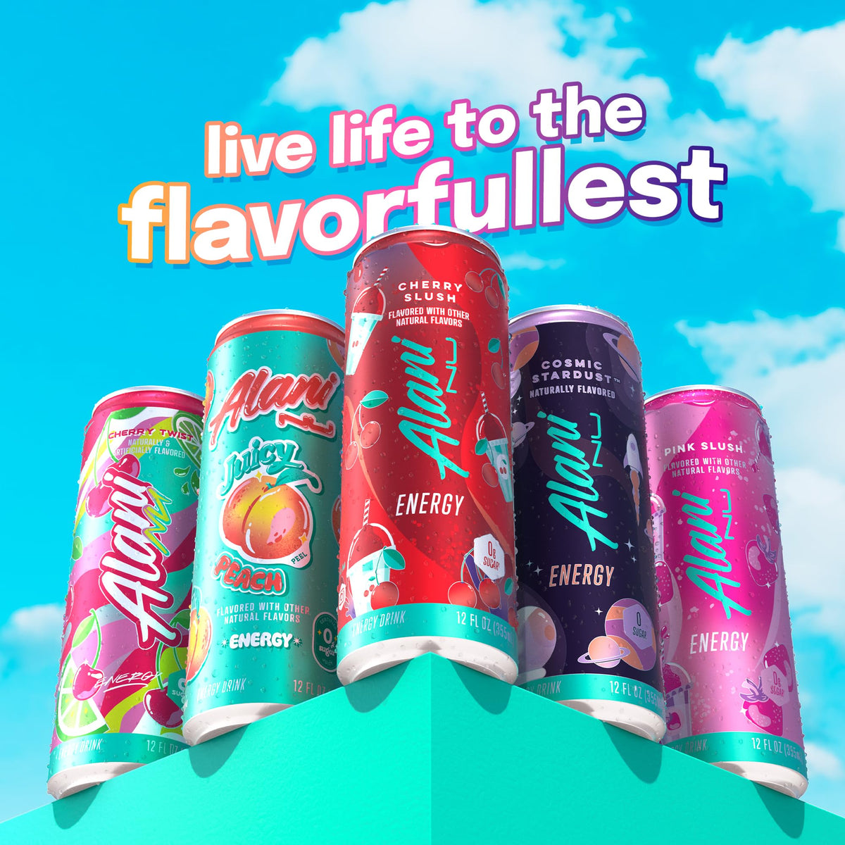 Alani Nu CHERRY SLUSH, Sugar Free, Low Calorie Energy Drinks, 200mg Caffeine, Biotin, B Vitamins, Zero Sugar, 10 Calories, 12 Fl Oz Cans, 24 Pack