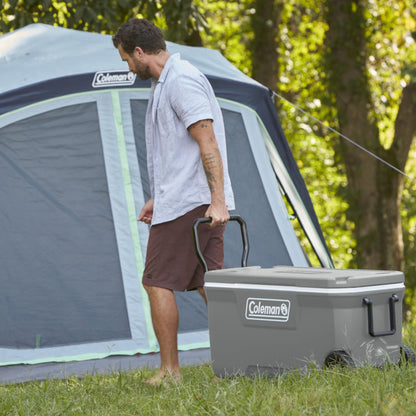 Coleman Classic Series Insulated Portable Wheeled Cooler, Leak-Resistant Outdoor Hard Cooler Keeps Ice up to 5 Days, 100-Quart