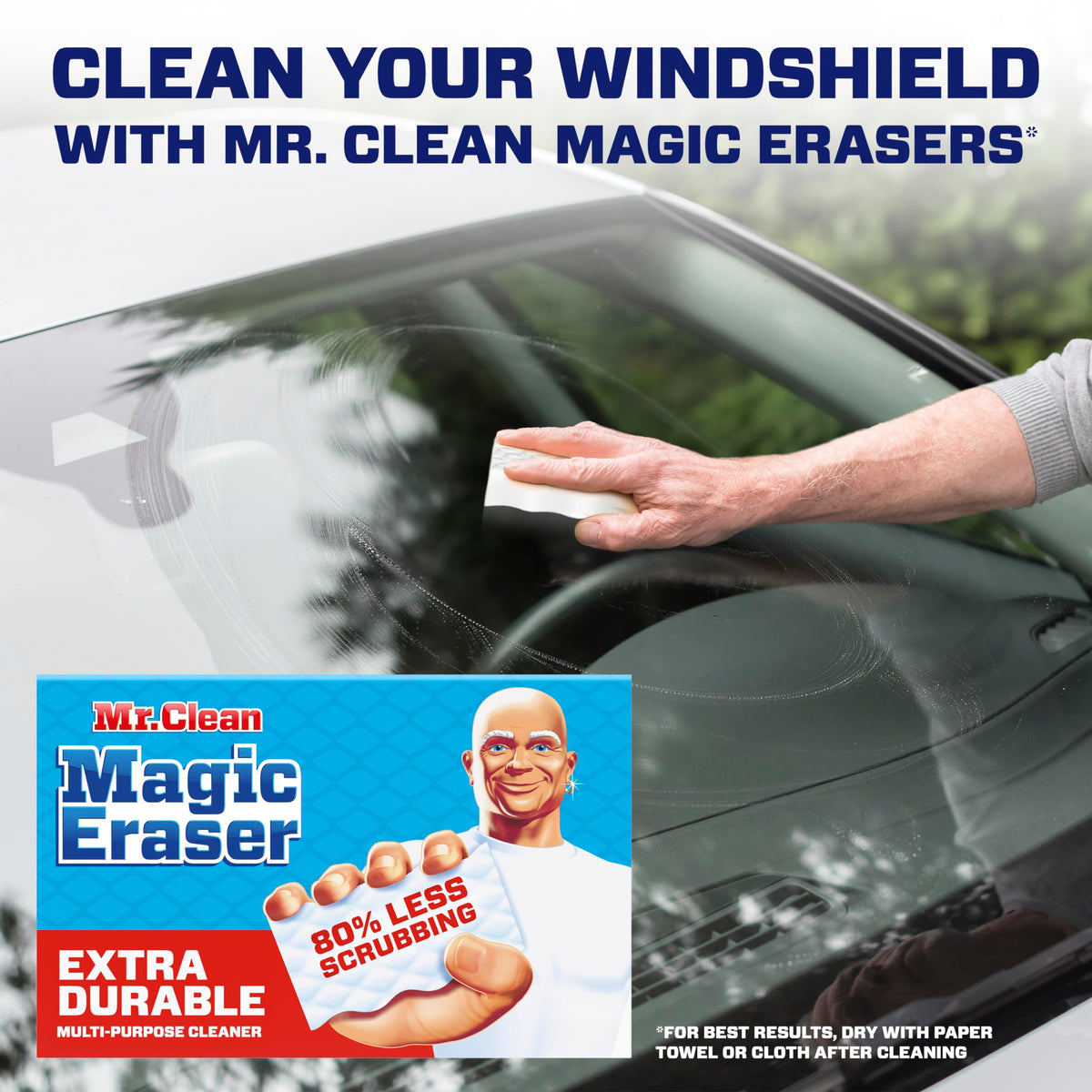 Mr. Clean Magic Eraser Sponge, All Purpose Cleaner, Cleaning Scrubber, Wall, Sneaker, Kitchen, Bathroom, Shower Cleaner, Cleaning Supplies, Melamine Sponge, Cleaning Pads, Extra Durable, 10ct