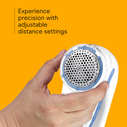 Conair Fabric Shaver and Lint Remover, Battery-Operated Portable Clothes Shaver with 3 Settings, Fuzz Remover for Sweaters, Clothing and Furniture, Large 2-Inch Shaving Head, White