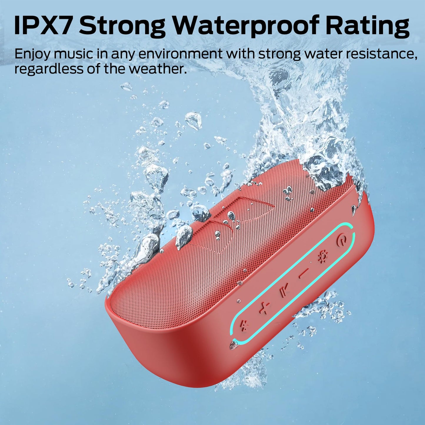 Monster S150 Bluetooth Speaker, Strong Bluetooth 5.4, IPX7 Waterproof Wireless Speaker, Support Sulti-Channel Connection, HD Hands-Free Calling, Compact Design Bluetooth Speakers