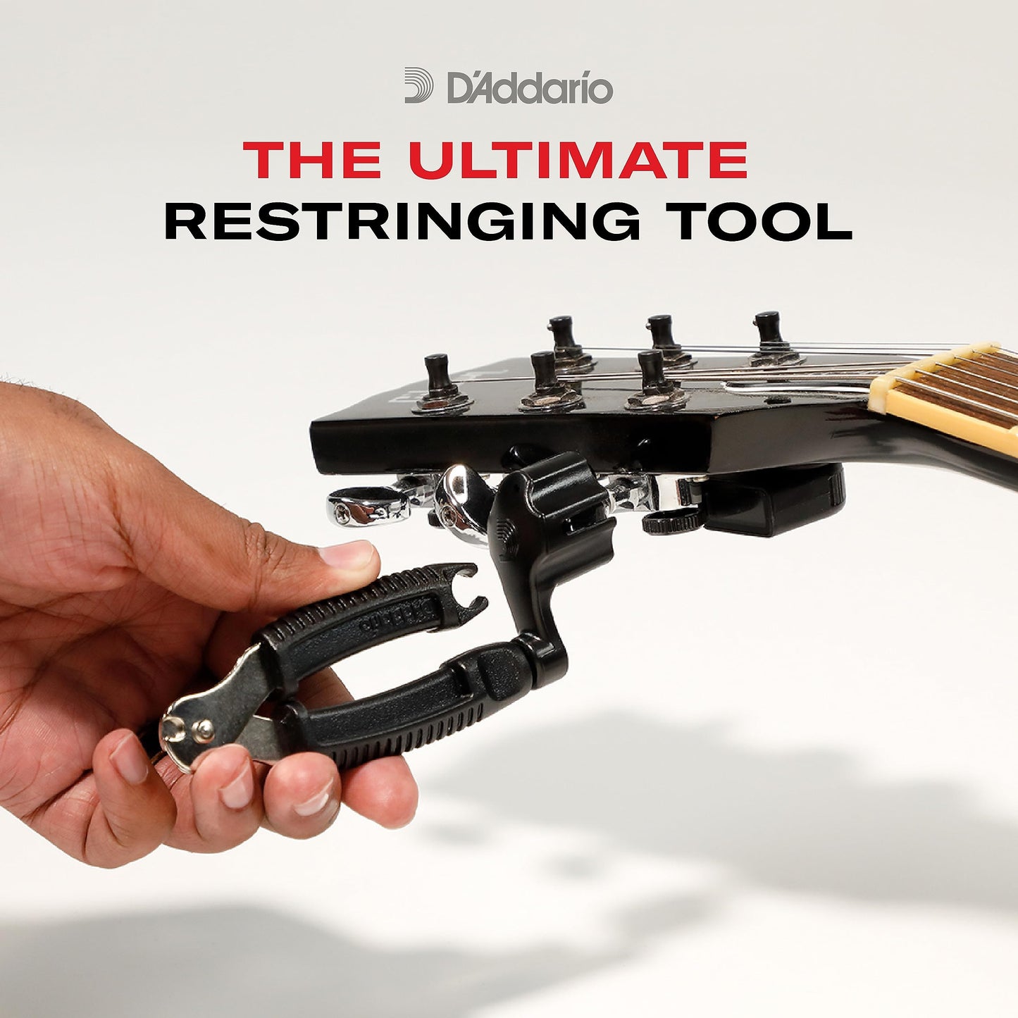 D'Addario Accessories Pro-Winder Guitar String Winder, Cutter, Bridge Pin Puller - All in One Guitar Tool - Black