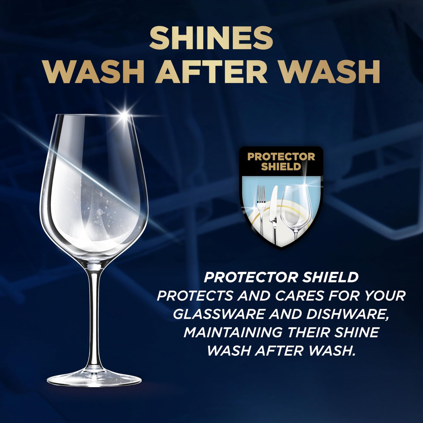 Finish Ultimate Infinity Shine Dishwasher Tabs, No Pre-Rinse Dishwasher Detergent Soap Removes Burnt-On Stain, with Protector Shield & CycleSync Technology, Degreasing & Scrubbing Power, 62 Count