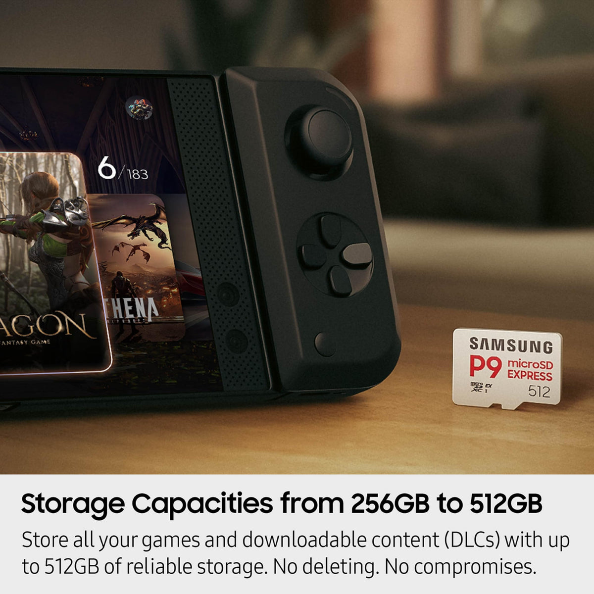 Samsung P9 Express microSD Express Card, 256GB microSDXC Memory Card, Up to 800 MB/s, for Nintendo-Switch ™ 2, (MB MK256T/AM)