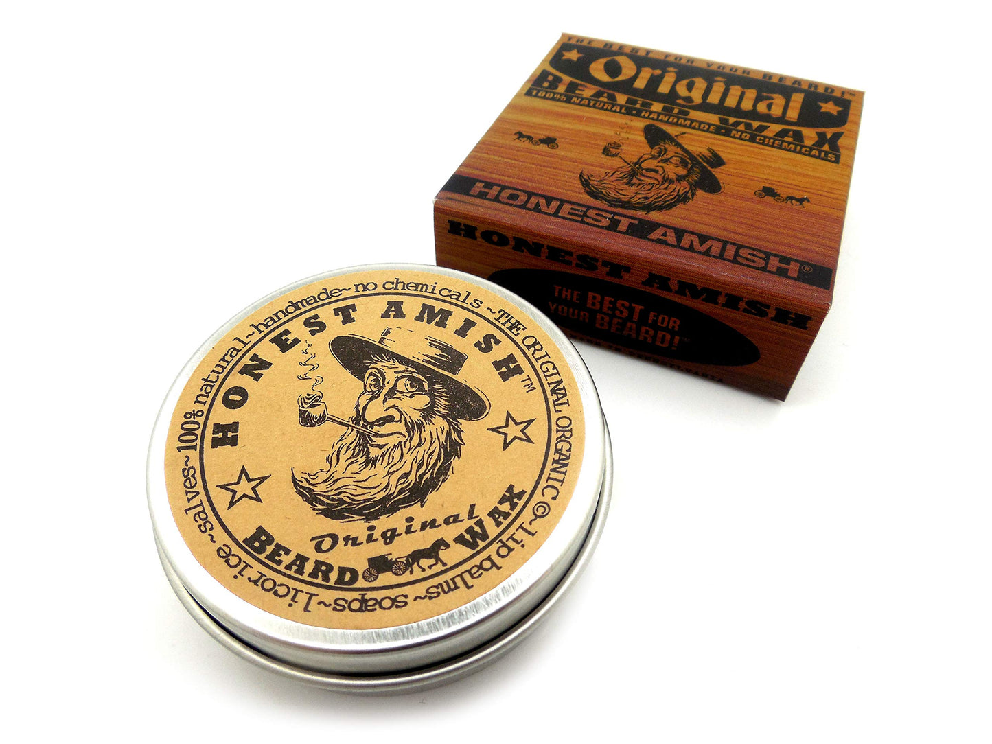 Honest Amish Original Beard Wax - All Natural and Organic- 2 ounce