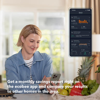ecobee Smart Thermostat Enhanced - Programmable Wifi Thermostat - Works with Siri, Alexa, Google Assistant - Energy Star Certified - Smart Home