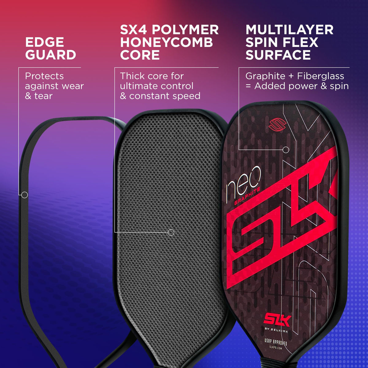 Selkirk Sport SLK Neo Graphite Pickleball Paddle Set of 2 | Designed in The USA | Graphite Paddles for Superior Power | Pickleball Starter Set