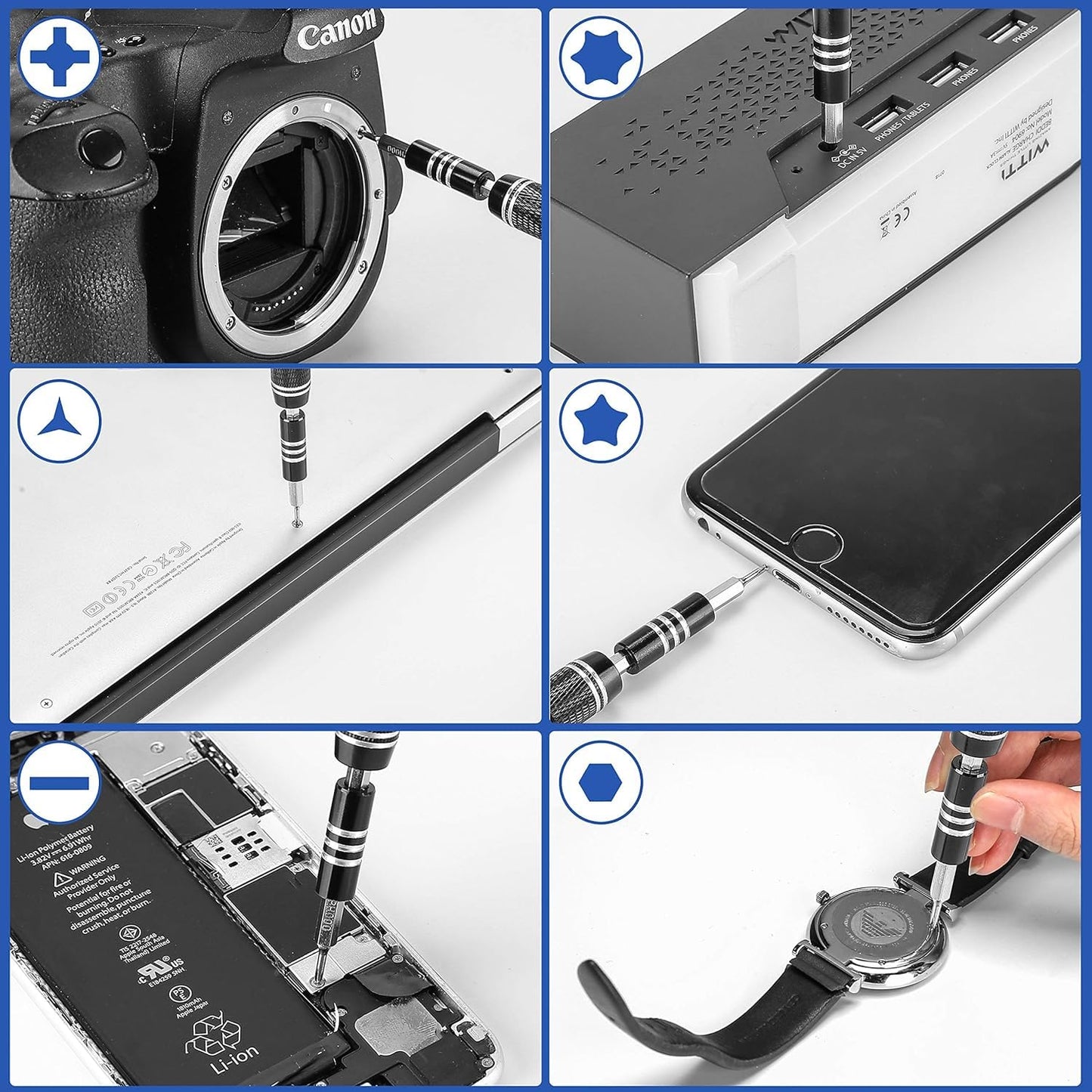 115-in-1 Precision Screwdriver Set, Electronics Repair Tool Kit Micro Magnetic Bit with Flexible Shaft for Phone, Mac, Computer, Watch, Console, Doorbell, Electronic, Tools Gift