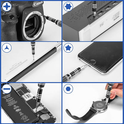 115-in-1 Precision Screwdriver Set, Electronics Repair Tool Kit Micro Magnetic Bit with Flexible Shaft for Phone, Mac, Computer, Watch, Console, Doorbell, Electronic, Tools Gift