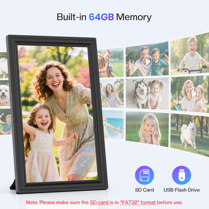 64GB Uhale 15.6" Digital Picture Frame, Large WiFi Electronic Photo Frames 1920 x 1080 IPS FHD Touch Screen, Share Photos and Videos Anywhere, Support SD/USB, Best Gifts for Parents and Grandparents