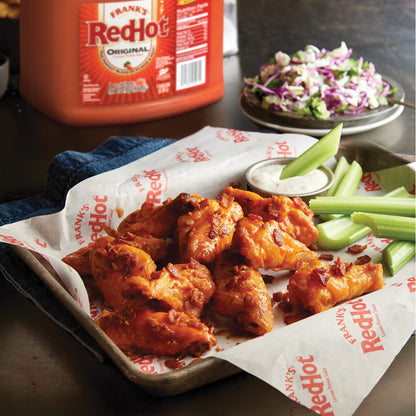 Franks RedHot Original Cayenne Pepper Hot Sauce, 1 gal - One Gallon Bulk Container of Cayenne Pepper Hot Sauce to Add Flavorful Heat to Entrees, Sides, Snacks, and More