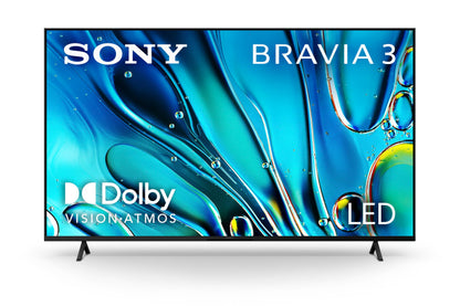 Sony 65-Inch Class 4K Ultra HD BRAVIA 3 LED Smart TV with Google TV Dolby Vision HDR, PS5 Exclusive Features, 2024 Model K-65S30