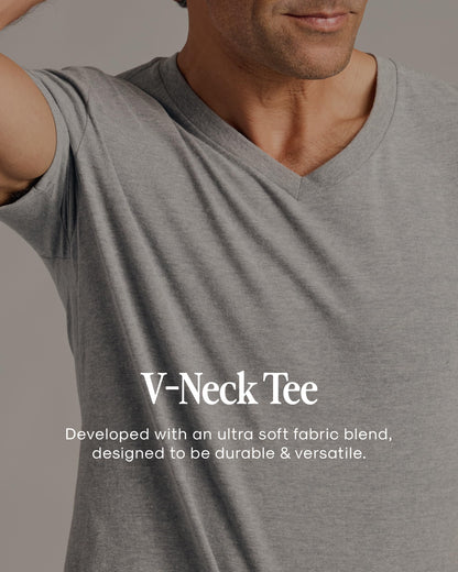 True Classic Mens V Neck T Shirts – Soft, Fitted Undershirts for Men Pack – Mens Undershirts – Cotton Blend, Tag-Free, Pack of 1, Black, M