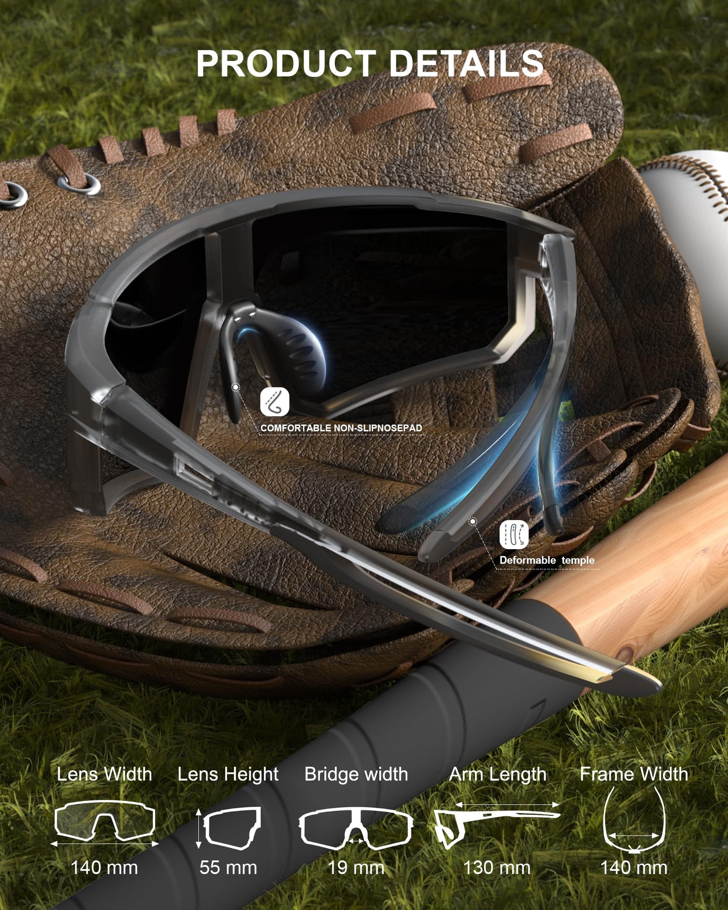 OUKEMAX Polarized Sport Sunglasses-Men-Women Running-Sunglasses: Cycling Sun Glasses UV Protection Driving Fishing 3packs