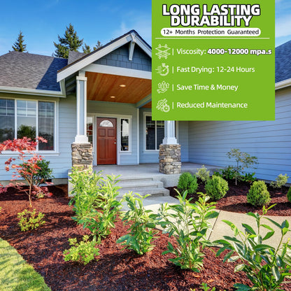 Mulch Glue 1.3 Gallon, Ultra-Stick Rock Glue for Landscaping, Gravel Binder Non-Toxic Rubber Mulch Lock Adhesive, Heavy Rain & Windproof for Gardens, Pea Gravel Stabilizer, Lasts up to 2 Year