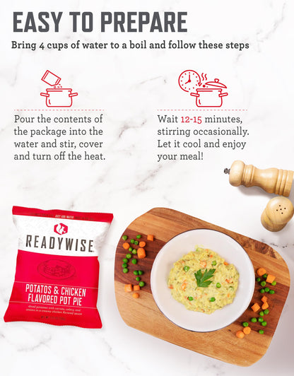 READYWISE - Gluten Free Bucket, 84 Servings, Emergency, MRE Meal Food Supply, Premade, Freeze Dried Survival Food for Hiking, Adventure & Camping Essentials, Individually Packaged, 25 Year Shelf Life
