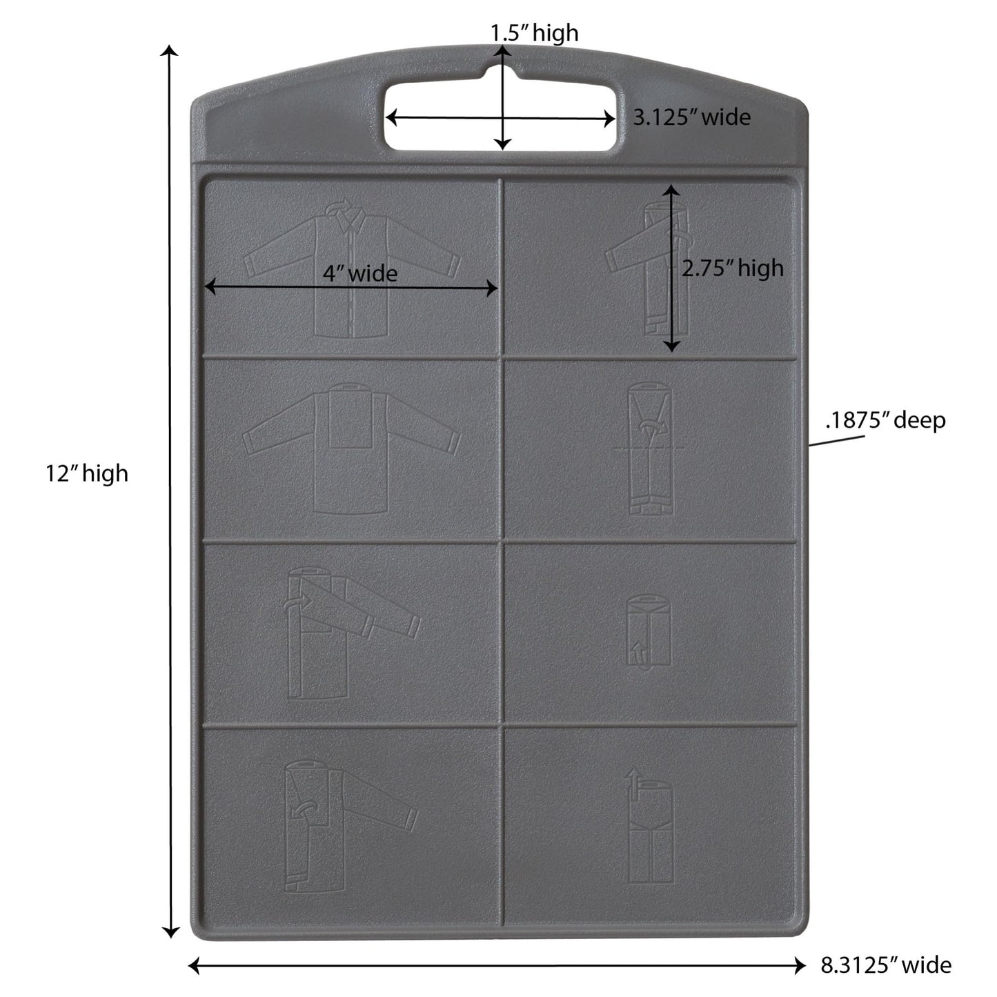 Household Essentials 195 Shirt Folding Board For Laundry | Folds T-Shirts, Polos And Dress Shirts , Black