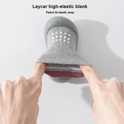 Hstyle Baby Sock Shoes Toddler Walking Shoes Infant Non-Slip Slippers Soft Rubber Sole Sneakers for Baby Boys Girls 12-18 Months Grey