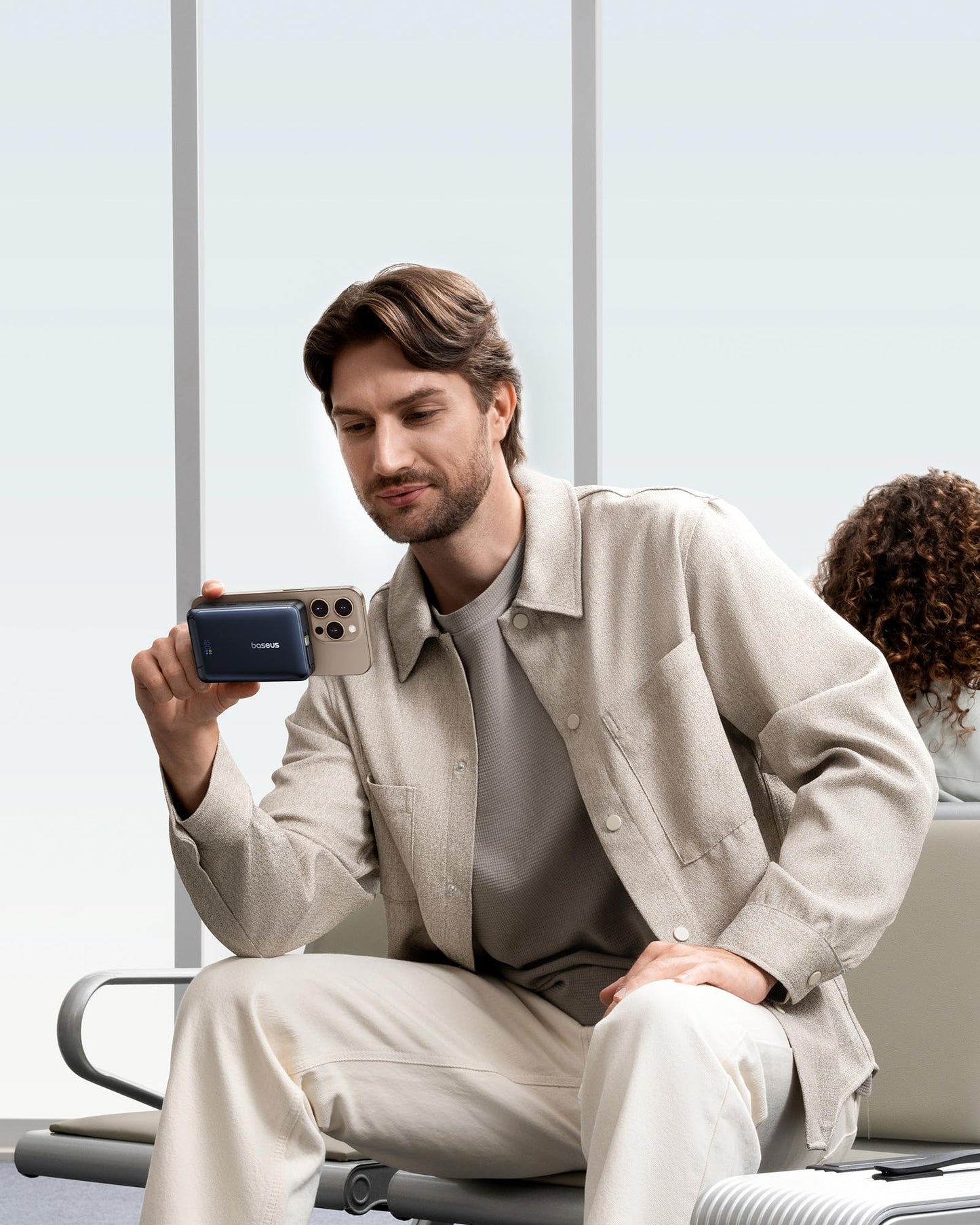 Baseus Qi2 Certified 15W for Magsafe Battery Pack, Nomos P2 30W Fast Charging Portable Phone Charger 10,000mAh Power Bank with USB-C Cable & Smart Display for iPhone 16/15/14/13/12 Series -(Black)