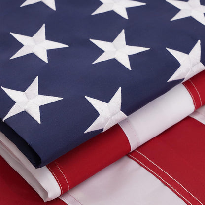 American Flag 5x8 Outdoor Heavy Duty, Embroidered Stars Flag, The Strongest Longest Lasting 5x8 ft American Flag Embroidered Stars/Sewn Stripes/Brass Grommets…