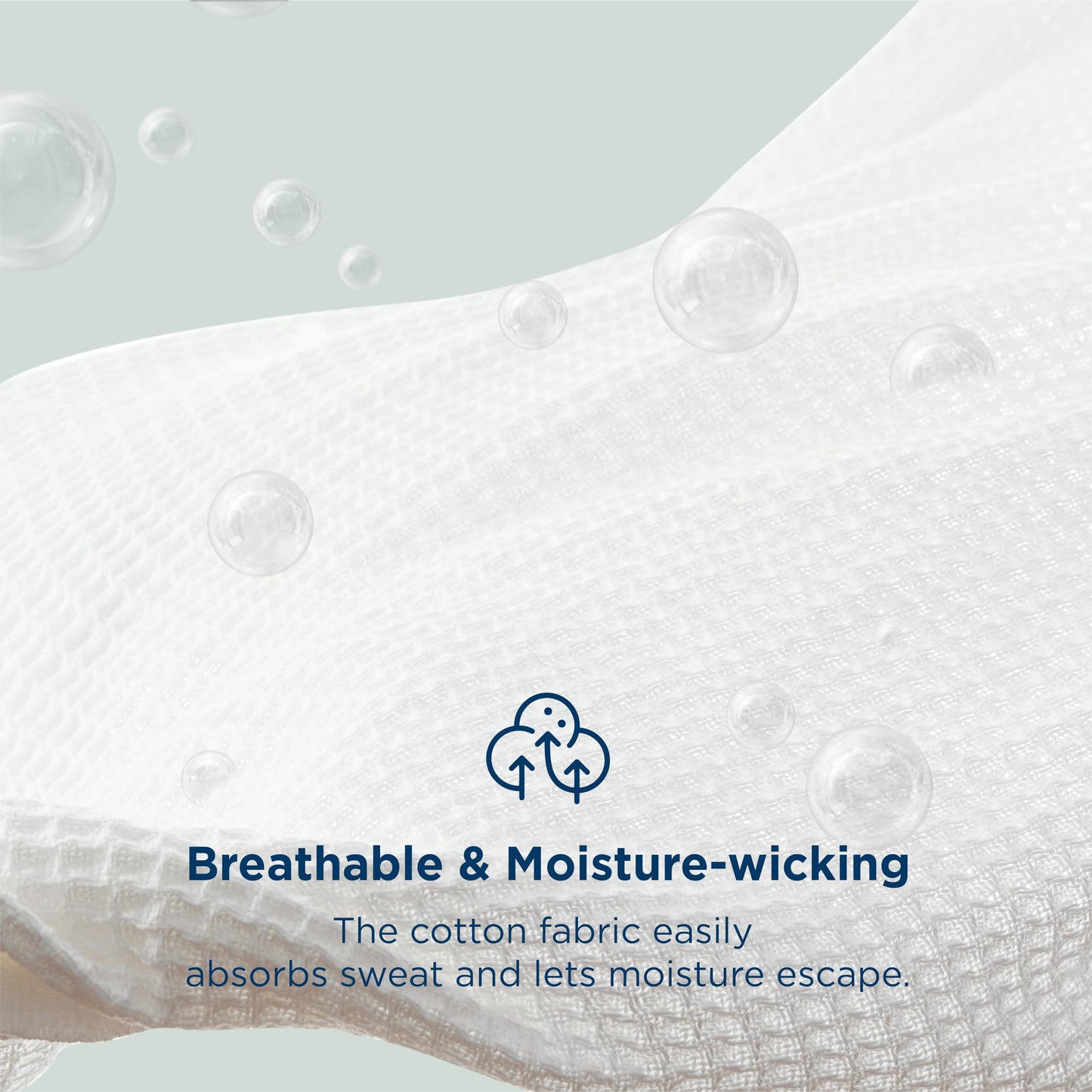 Bedsure 100% Cotton Blanket King Size for Bed - Breathable and Soft, Waffle Weave Blanket for Summer Spring, White, 104x90 inches