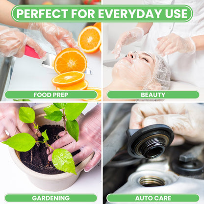 Keppi 600 pcs Plastic Gloves - BPA & Latex Free - For Food Handling - Food Safe - Disposable Gloves for Cooking - Bulk Purchase - Great Fit