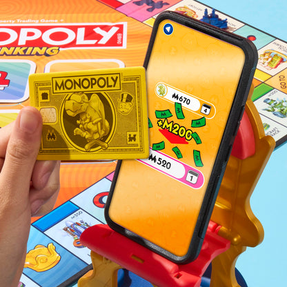 Monopoly App Banking Board Game | App-Enabled Game | Links to Smart Devices | Ages 8+ | 2 to 6 Players | 45 Mins. | Family Games for Kids