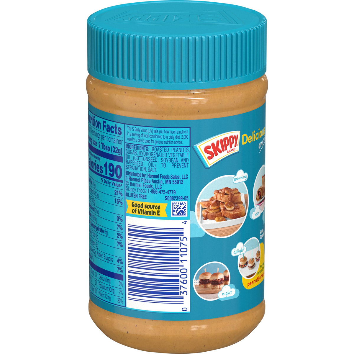 SKIPPY Creamy Peanut Butter, 16.3 Ounce (Pack of 8)