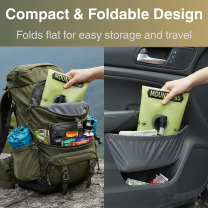 CoreMuse Camping Water Container 2 Gallon Collapsible Water Jug with Spout - Reusable Plastic Flasks, Foldable Empty Gallon Jug for Water Storage, Water Bag for Outdoor Hiking Emergency Prep (2 Pack)