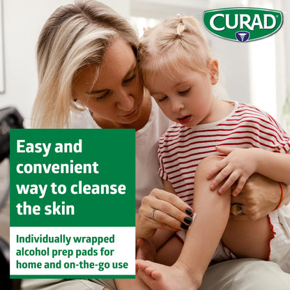 CURAD XL - Sterile Alcohol Prep Pad, 4" x 5.5", Multi-purpose cleaning Action, 48/Box, Carton of 3