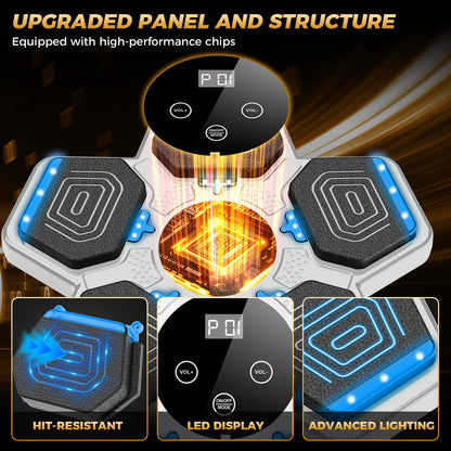 2025 Music Boxing Machine for Adults and Kids, Smart Interactive Boxing Training Equipment with Gloves Wall Mounted, Workout Punching Machine for Home,Office and Gym