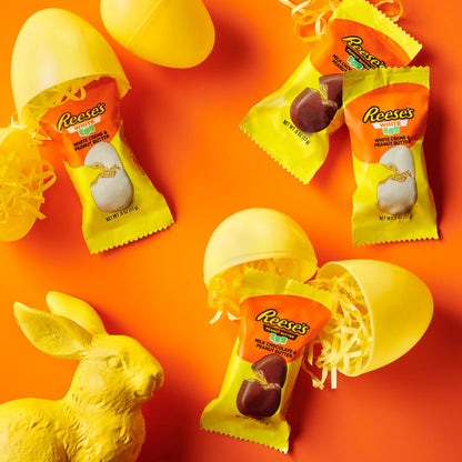 REESE'S Assorted Flavored Snack Size Peanut Butter Eggs, Candy Bag, 28.8 oz