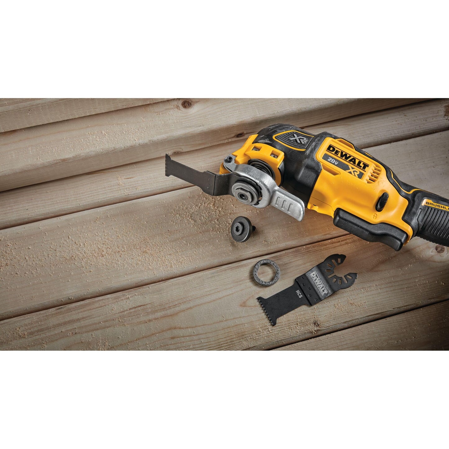 DEWALT 20V MAX XR Oscillating Tool Kit with Blades, 3 Speed Cordless Brushless Multitool, Up to 20,000 OPM, LED Light, Battery and Charger Included (DCS356C1)