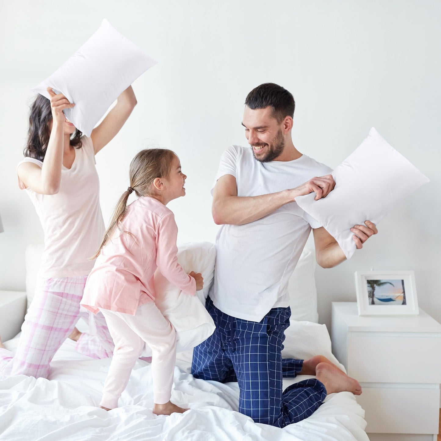 Utopia Bedding Throw Pillows Insert (Pack of 2, White) - 12 x 20 Inches Bed and Couch Pillows - Indoor Decorative Pillow