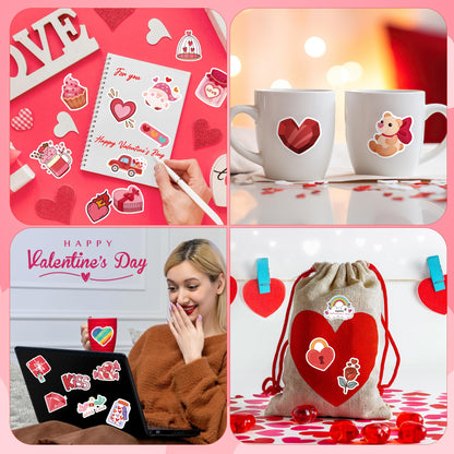 Valentines Day Gifts for Kids | 100 PCS Valentines Stickers - Toddler Valentine's Day Gifts for School Classroom | Heart Stickers for Boys Girls | Valentine's Party Favors Crafts Accessories Treats