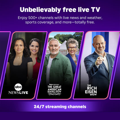 Roku Streaming Stick 4K - HDR & Dolby Vision Roku Streaming Device for TV with Voice Remote & Long-Range Wi-Fi - Free & Live TV