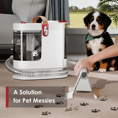 WURESE Portable Upholstery and Carpet Cleaner Machine, 15Kpa Spot Cleaner Deep Cleans Pet Stains, Couch Cleaner with 3 Tools and Self-Cleaning System for Area Rugs, Furniture, Stair, Car, Red