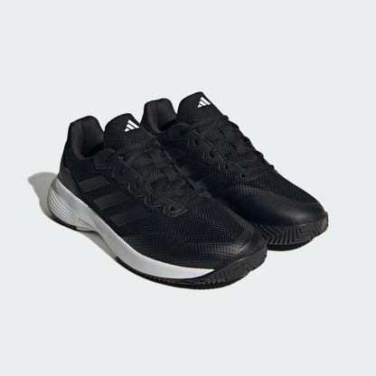 adidas Men's Gamecourt 2.0 Tennis Sneaker, Black/Black/Grey, 10.5
