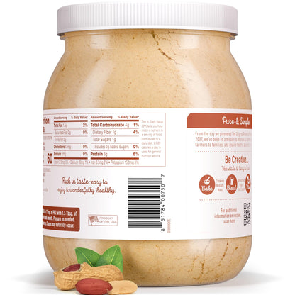 PB2 Pure Peanut Butter Powder - [2 lb/32 oz Jar] - No Added Sugar, No Added Salt, No Added Preservatives - 100% All Natural Roasted Peanuts - 6g of Plant-Based Protein