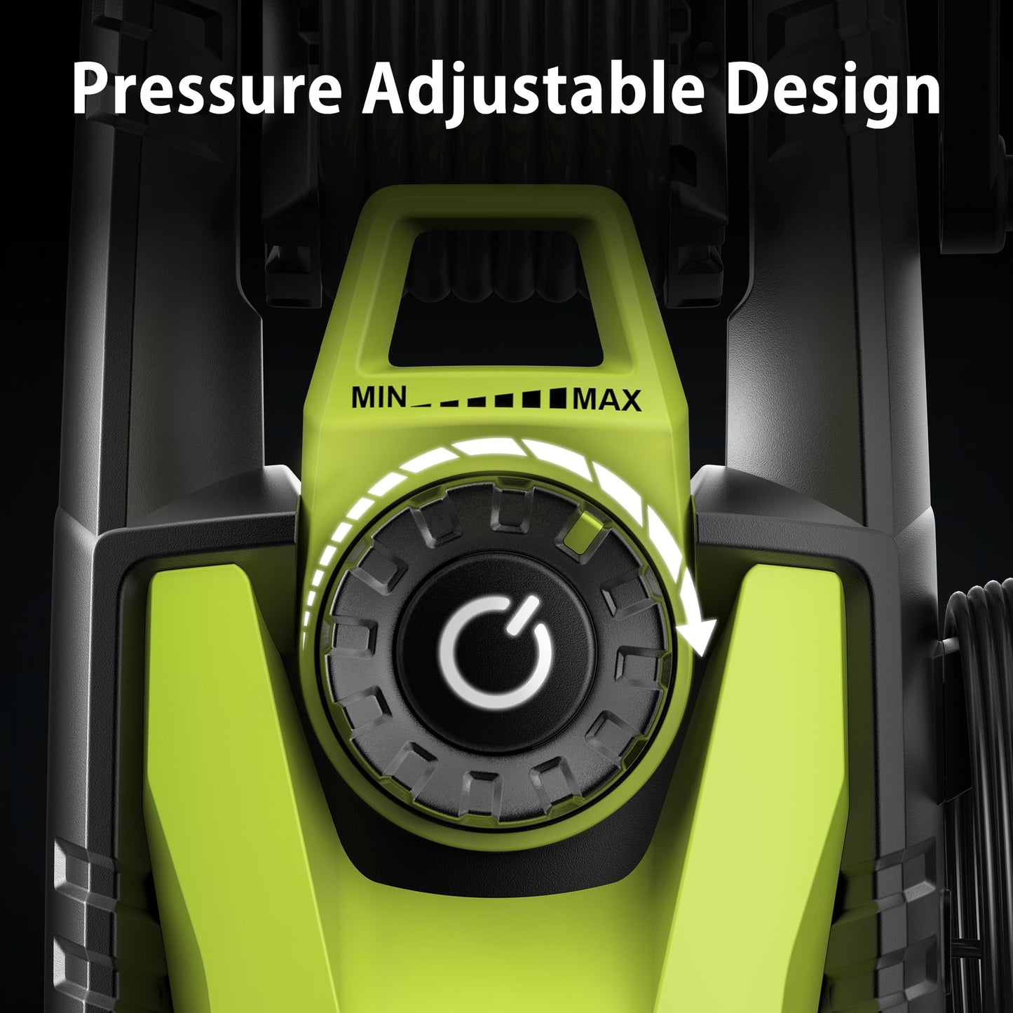 5000 Max Adjustable PSI Pressure Washer, 2 Max GPM Power Washer with 33 FT Hose Reel, Steel Wand, 500ml Foam Cannon, 4-Nozzle Set, Electric Pressure Washer for Cars, Fences, Patios